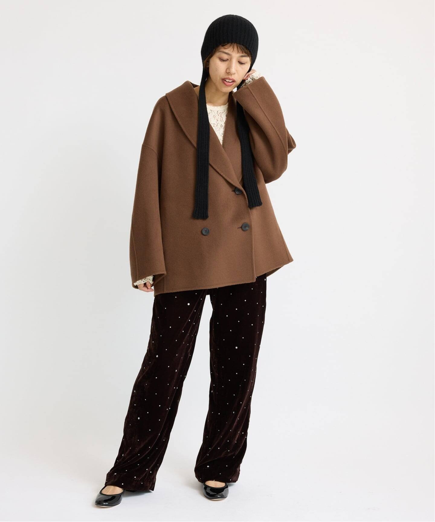 IENA｜《追加》Super160 ショールカラーハーフコート | Rakuten