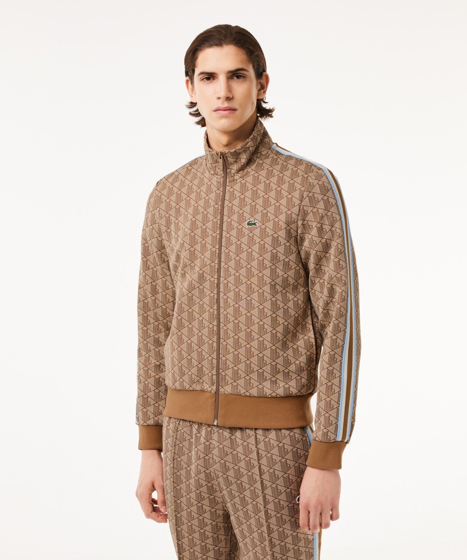 LACOSTE｜モノグラムジャカードトラックジャケット 【セットアップ対応