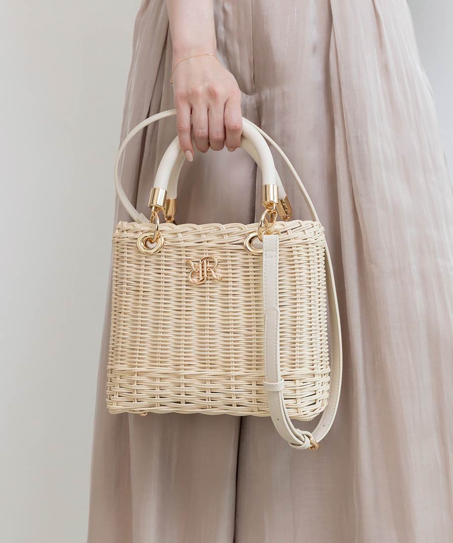 RANDA｜2WAY ラタンスクエアハンドバッグ | Rakuten Fashion(楽天