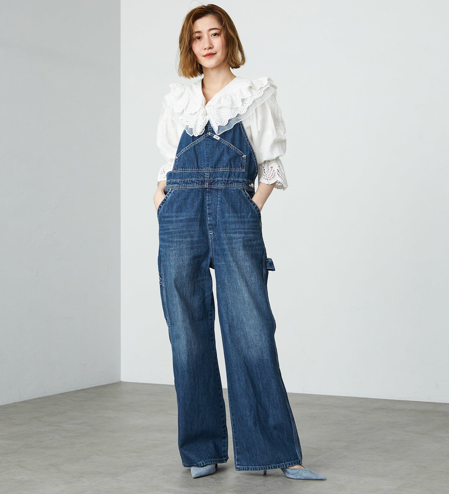 EDWIN ONLINE MALL｜Lee 70's ルーズオーバーオール/デニム 山型