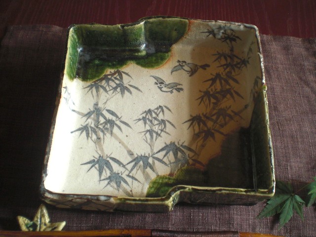 楽天市場】平鉢 □ 玉山窯 玉置保夫 監修 織部 誰ケ袖形 平鉢 ギフト