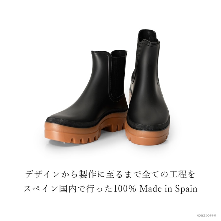 楽天市場】スペイン製 サイドゴア レインブーツ レディース ショート
