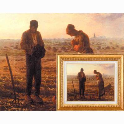 楽天市場】【初めての絵画】ミレー『晩鐘』 金の額 飽きの来ない6号