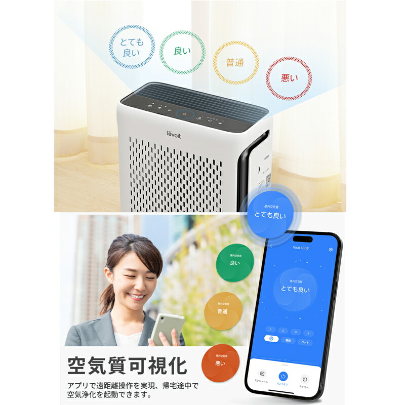 楽天市場】空気清浄機 レボイト Levoit ペット臭 ペットの抜け毛対策