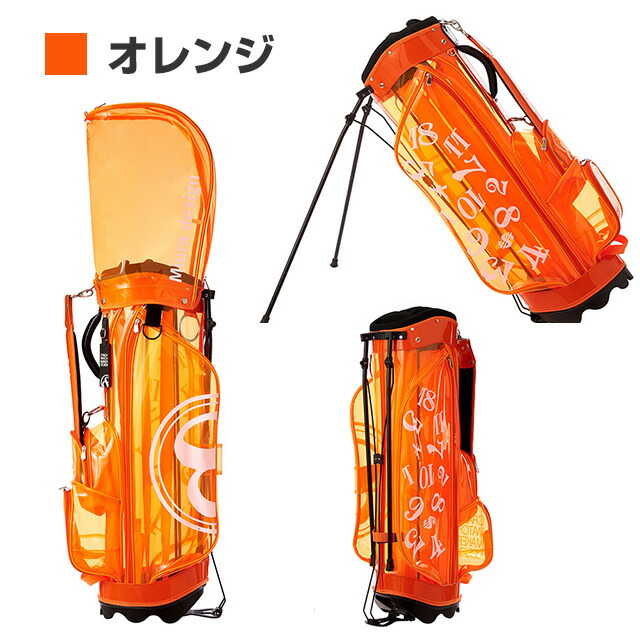 楽天市場】キャディバッグ ゴルフバッグ 9インチ クリア フランク三浦