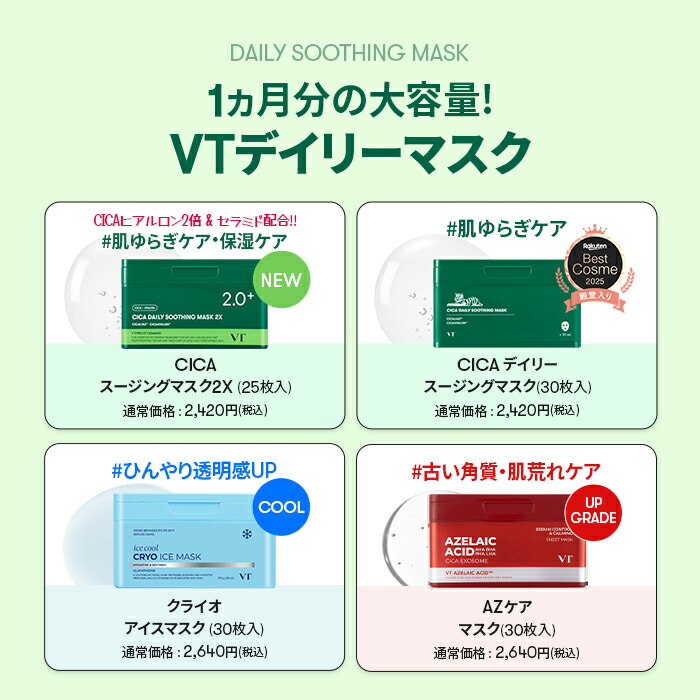 VTシカデイリーマスク TXトーニング ビタライト エクソソーム PDRN 8個