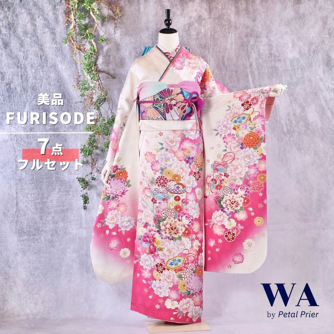 楽天市場】【中古】振袖 7点フルセット Mサイズ 振袖セット 振袖フル