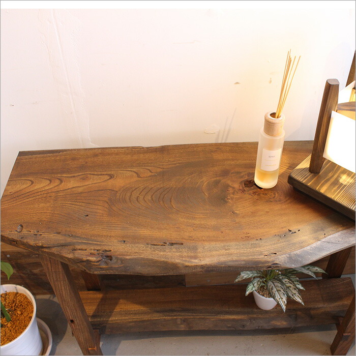 楽天市場】総欅ケヤキ 一枚板 サイドテーブル ナイトテーブル ソファ