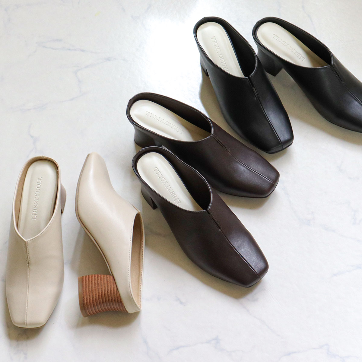 楽天市場】サンダル レディース ミュール パンプス 痛くない 黒 6cm