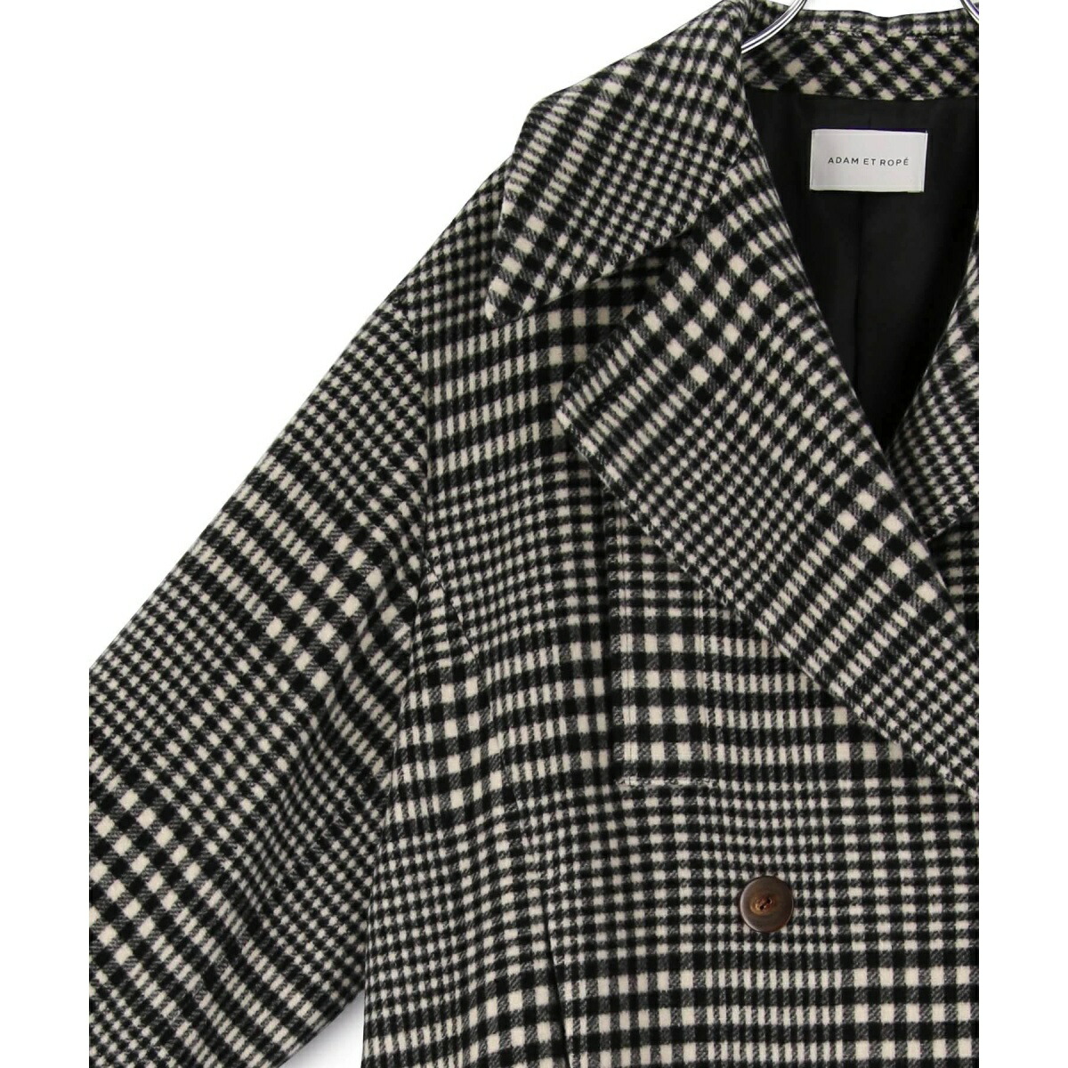 楽天市場】MANTECO ビッグラペルチェックコート／アダムエロペ（ADAM