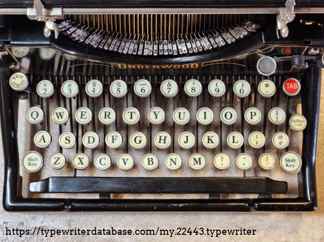 1917 Underwood 5 on the Typewriter Database