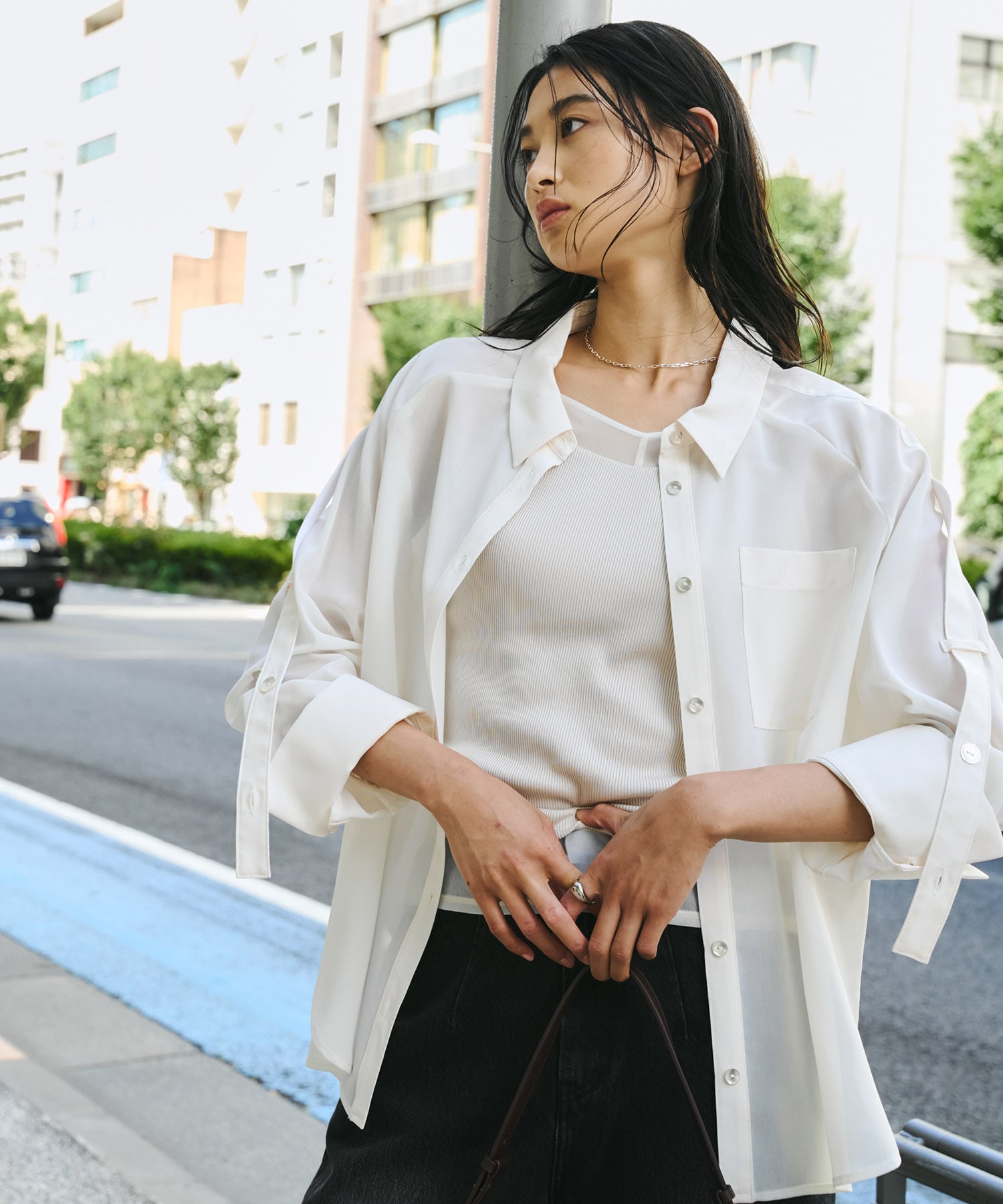 2WAYスリーブシアーシャツ(FREE IVORY): : ウィメンズ｜UNITED TOKYO