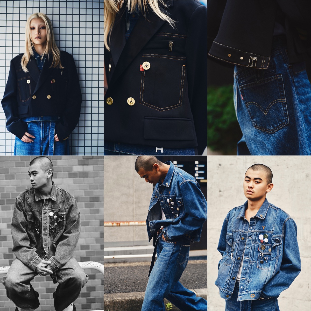 sacai x Levi's 2025年春夏コラボコレクションが国内5月28日に発売