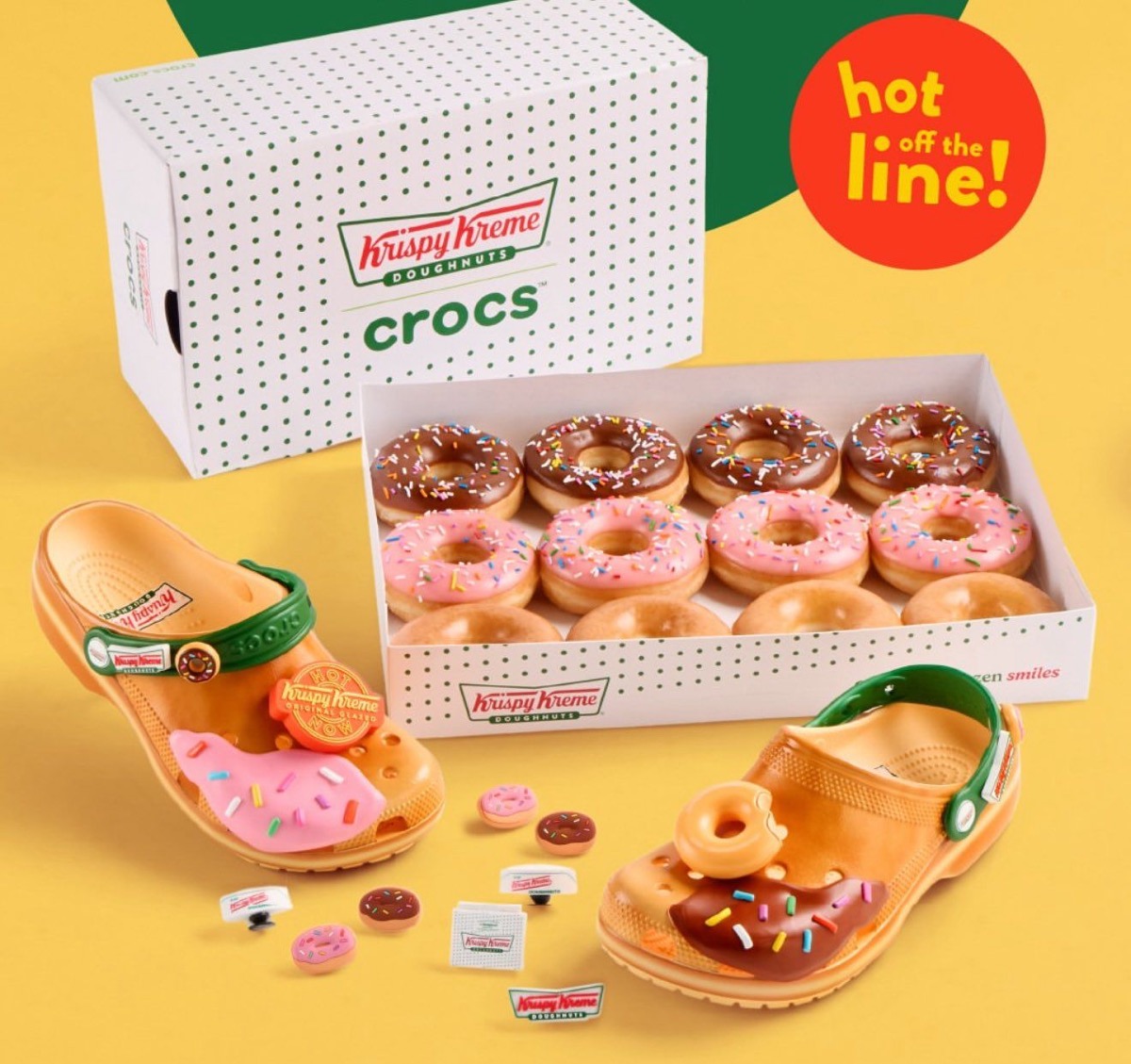 Krispy Kreme x Crocs 人気ドーナツとのコラボサンダルが国内8月6日