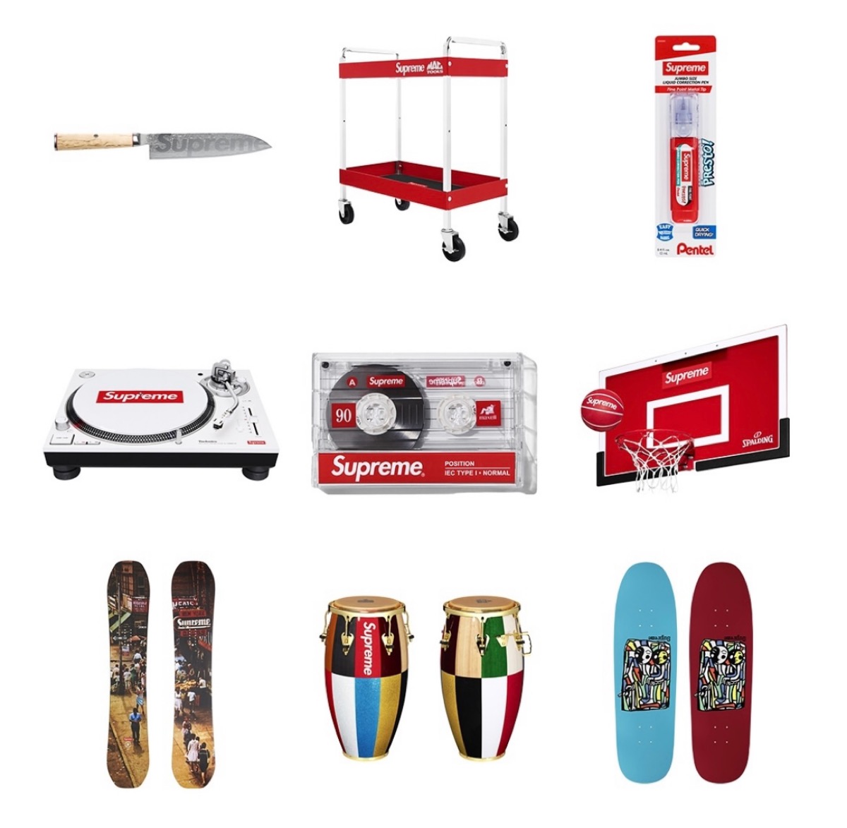 Supreme 2023FWコレクションに登場するアクセサリー&スケート類