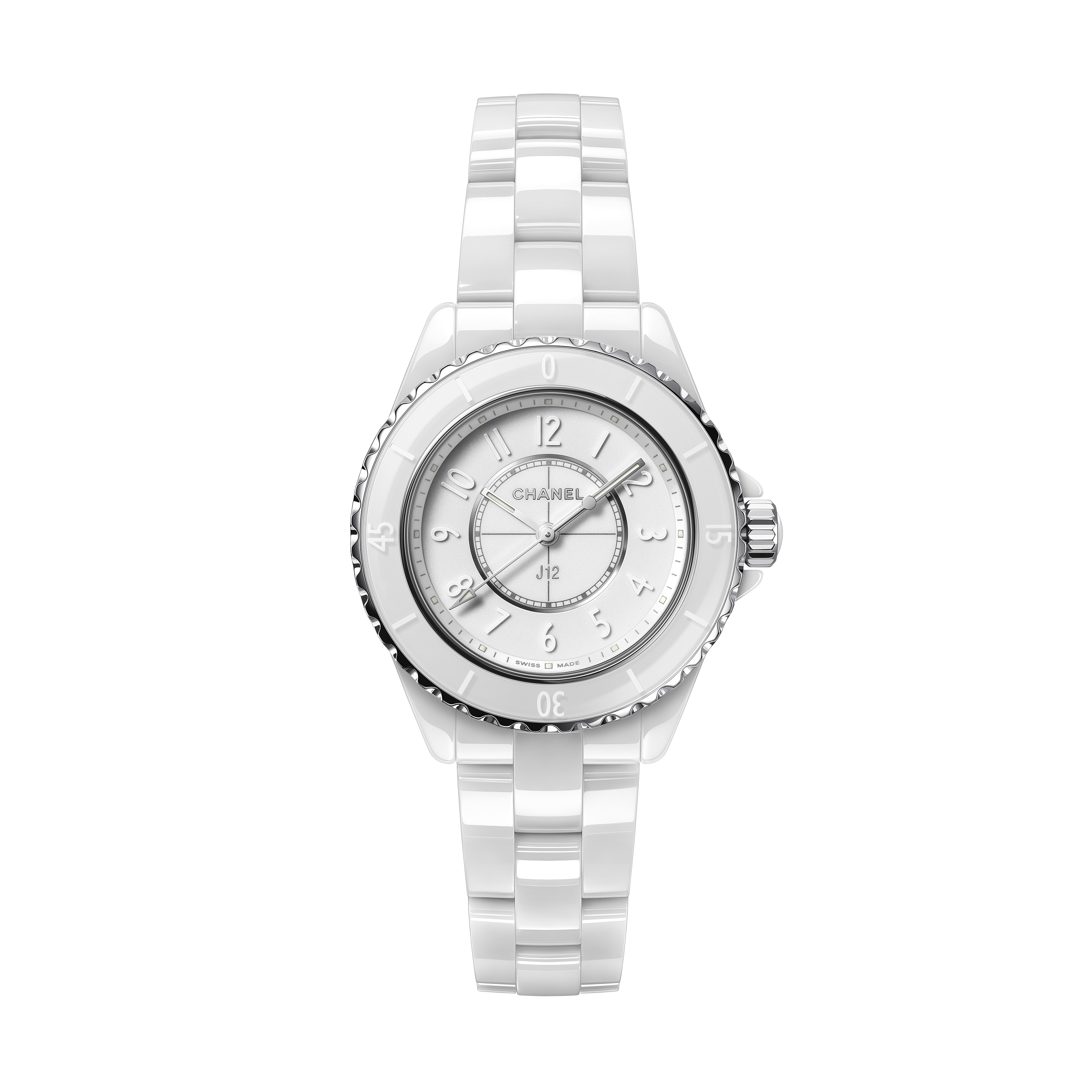 J12 Phantom Watch, 33 mm - White ceramic - H6345 | CHANEL