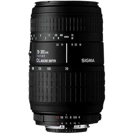 USED Sigma 70-300mm 4-5.6 DL Macro Super Tele Zoom Lens for Nikon