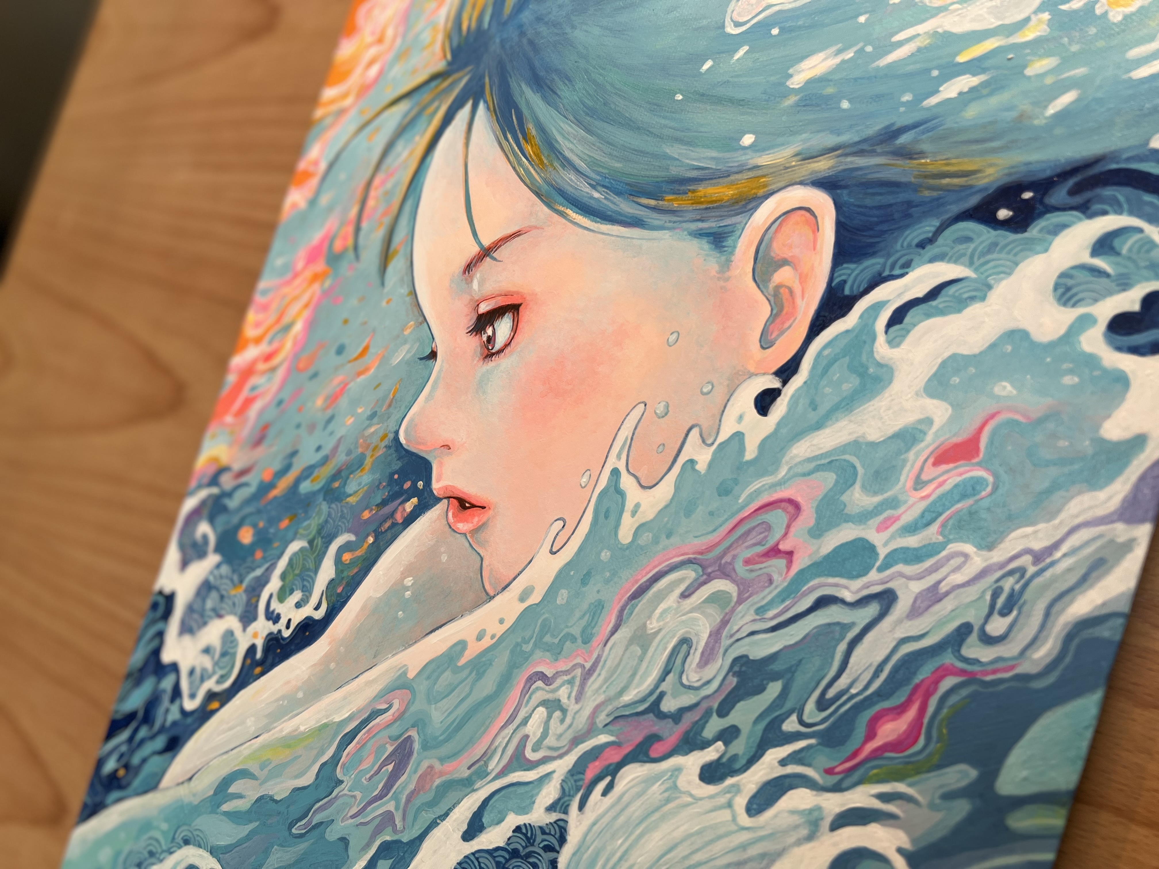 ACRYLIC / アクリル絵の具｜オーダー作品『Fantastical』｜真吏奈