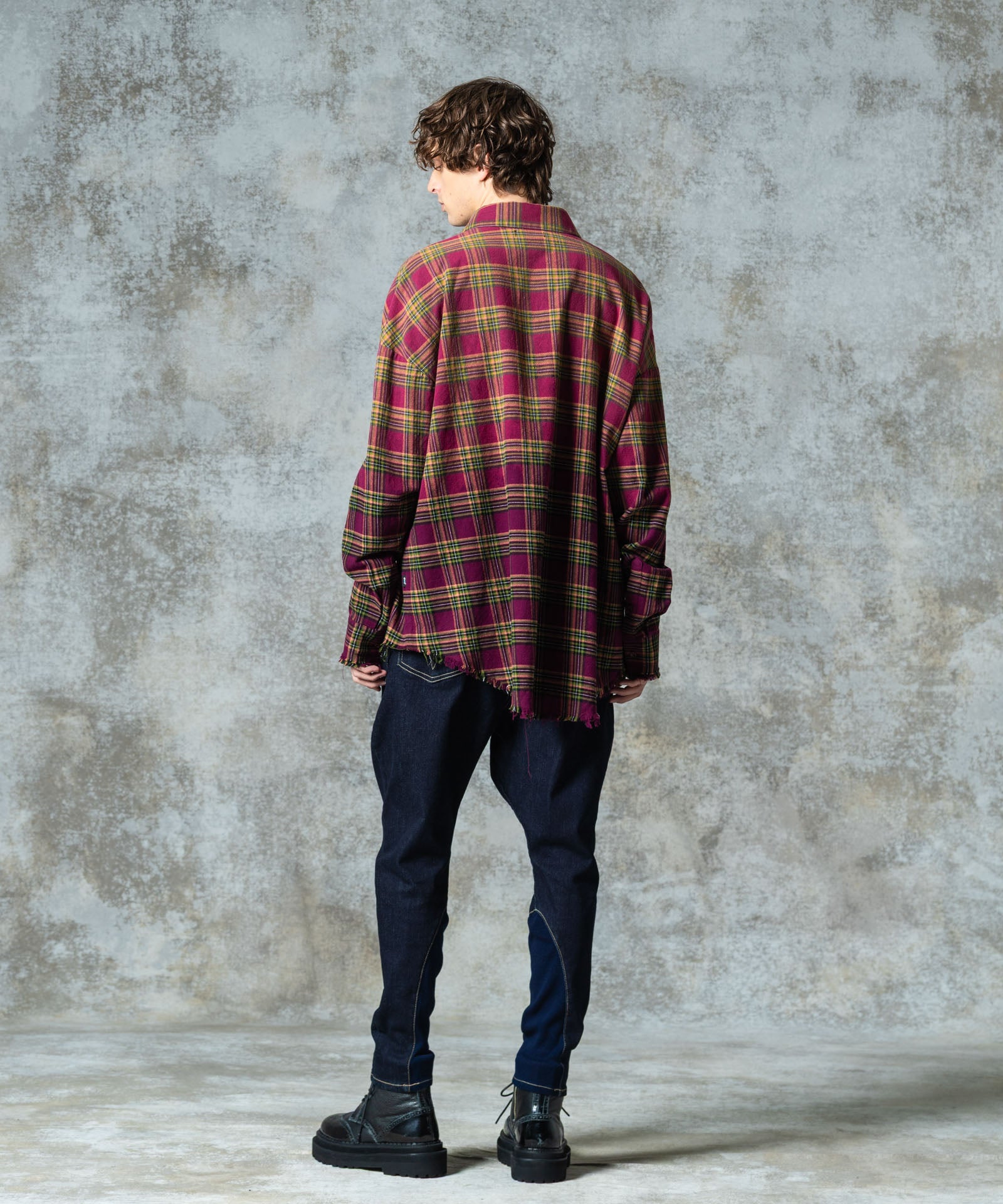 GB0325/SH02 : Bleach Check Shirt / ブリーチチェックシャツ | glamb