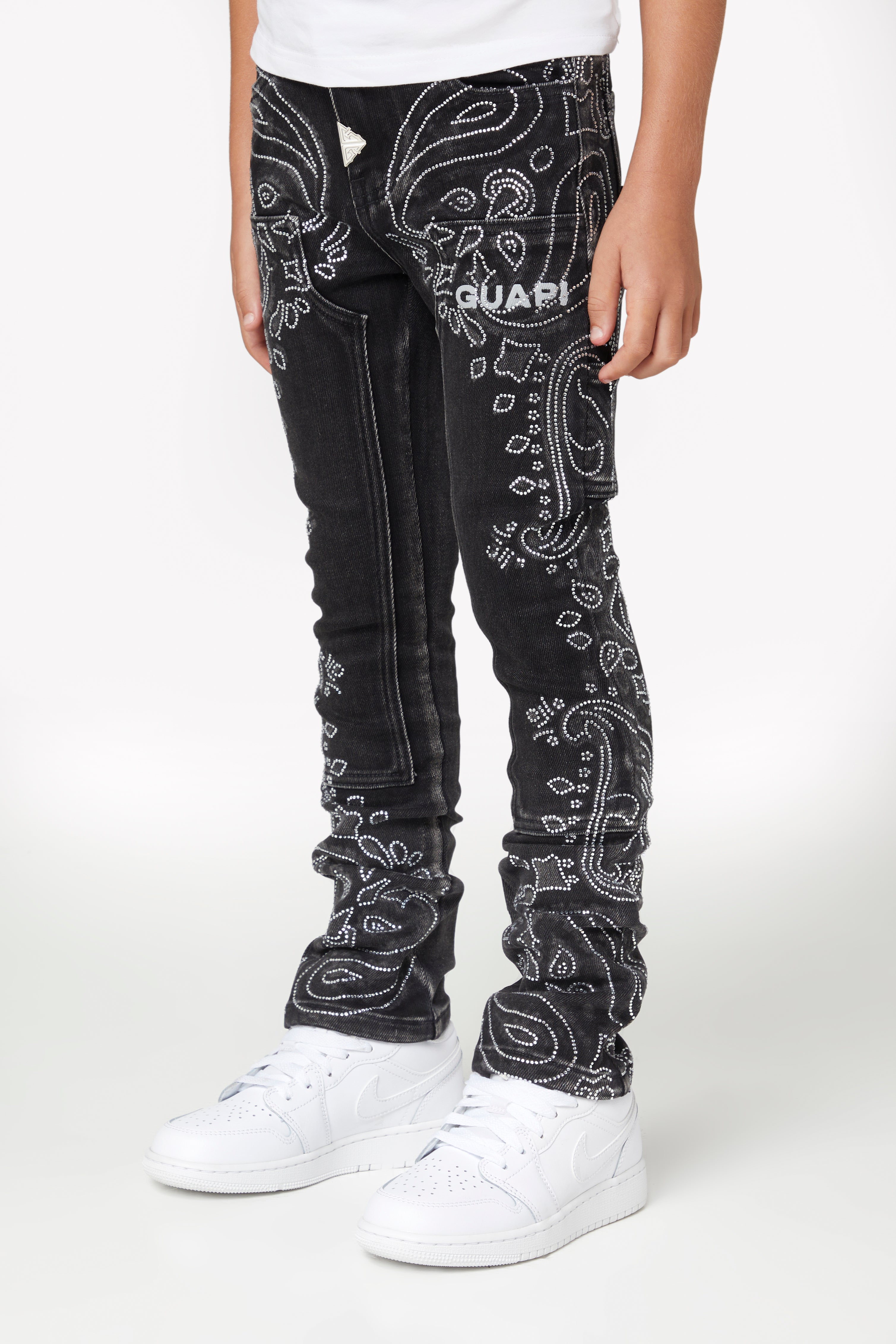 Vintage Black Paisley Kids Denim – GUAPI CLOTHING FZ-LLC