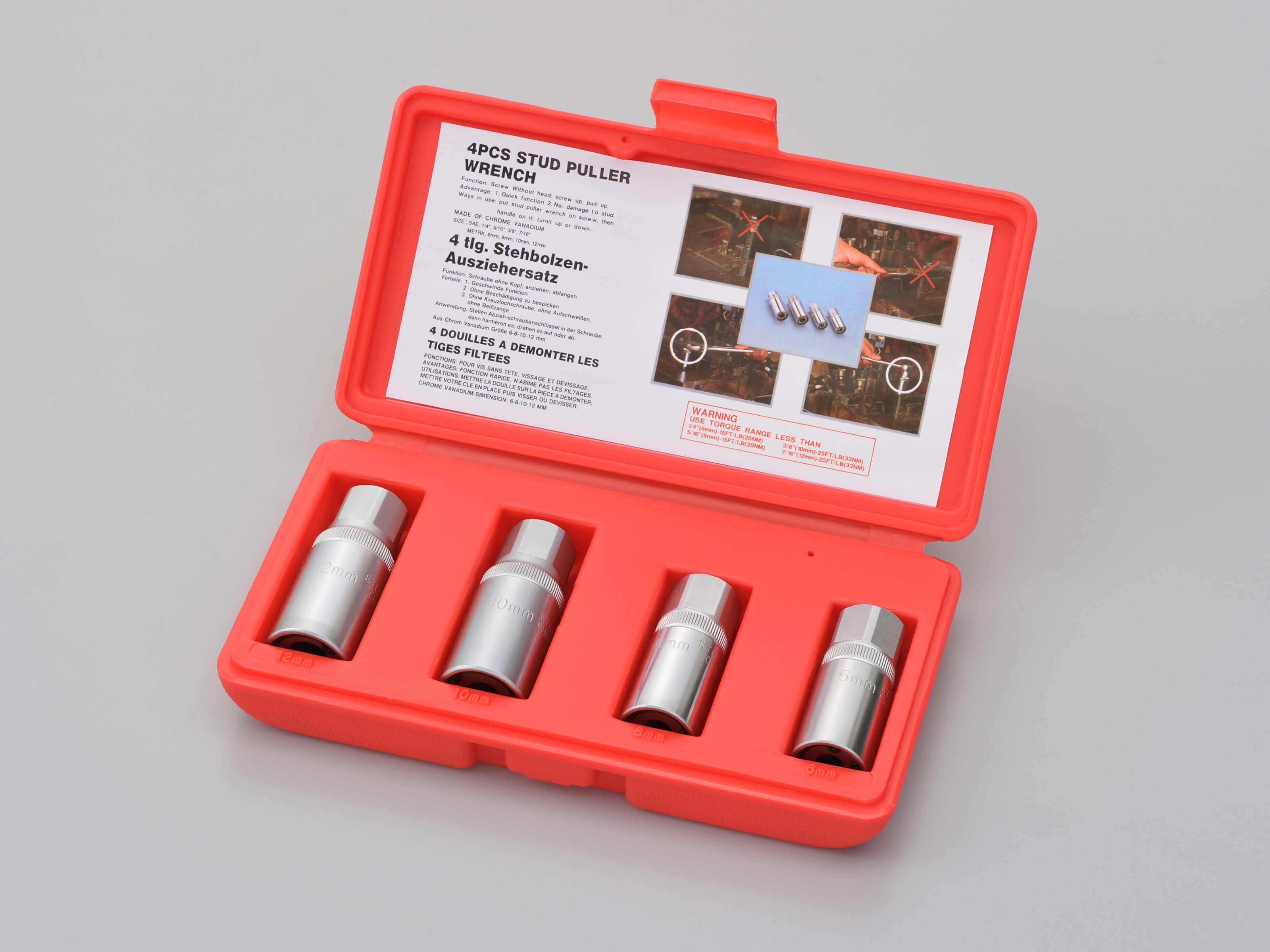 スタッドボルトリムーバーセット 差込1/2インチ（12.7mm）角｜株式会社