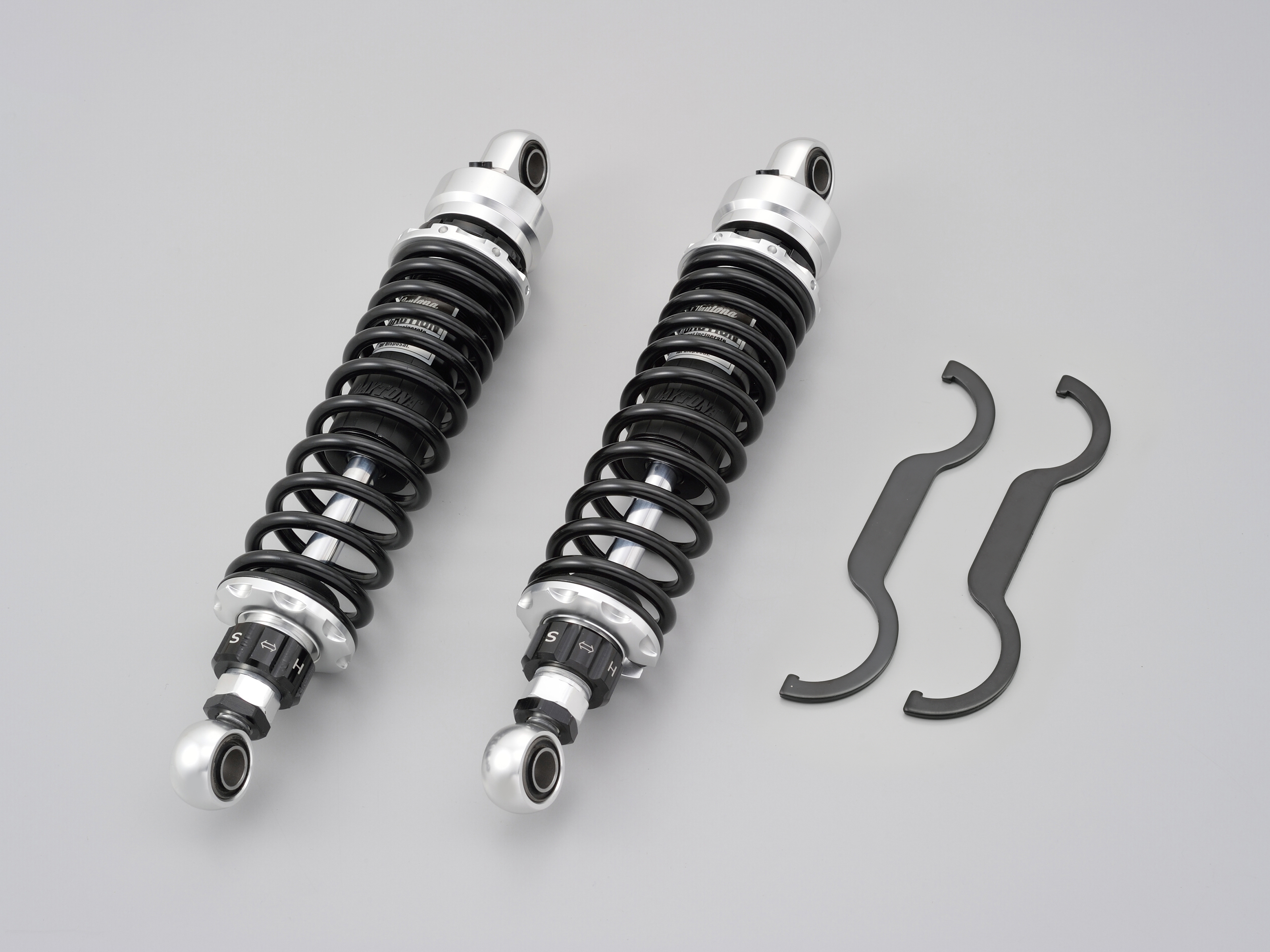 アジャスタブルリアショック クリアーボディ/ブラックスプリング SR400