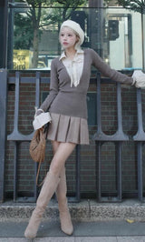 シャツドッキングプリーツミニワンピース – Darich (ダーリッチ)