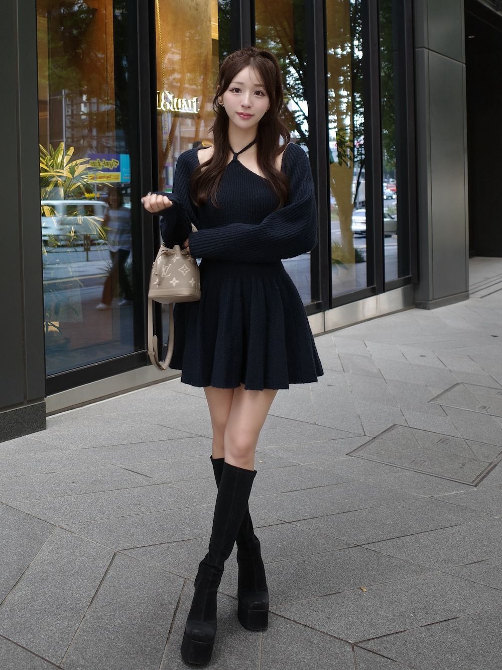 ホルターフレアニットミニワンピース – Darich (ダーリッチ)