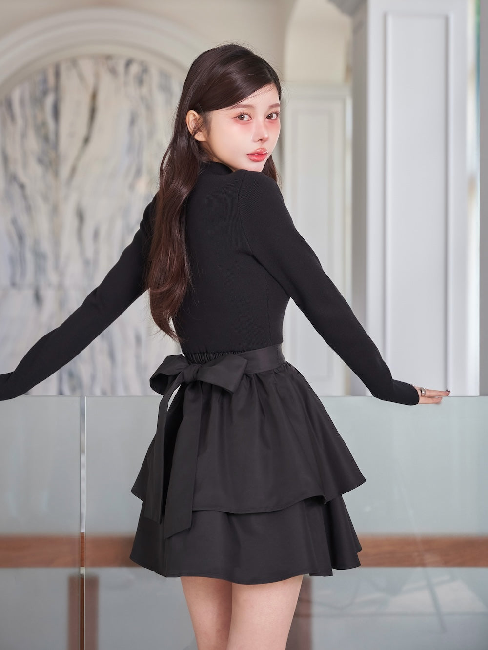 バックリボンティアードミニワンピース – Darich (ダーリッチ)