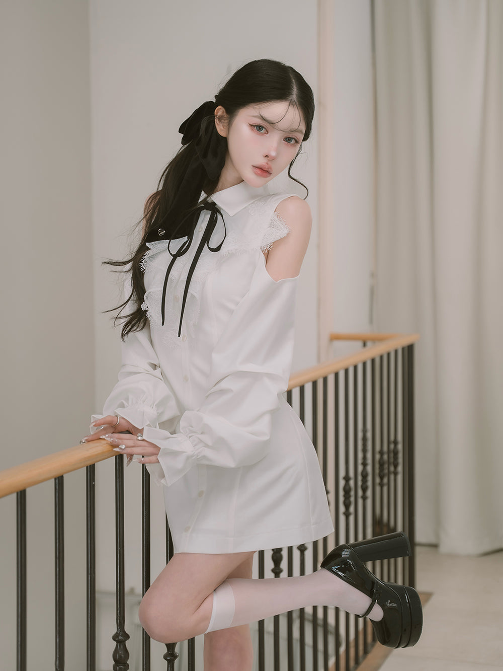 Darich ダーリッチ シェイプリブカットミニワンピース ホワイト FREE