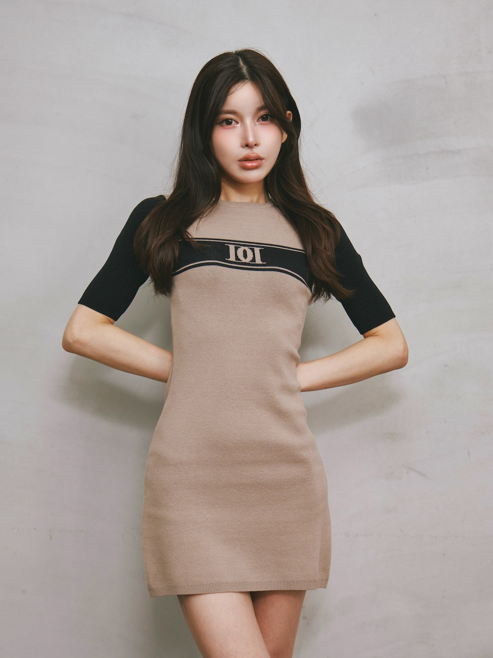 DDロゴバイカラーニットミニワンピース – Darich (ダーリッチ)