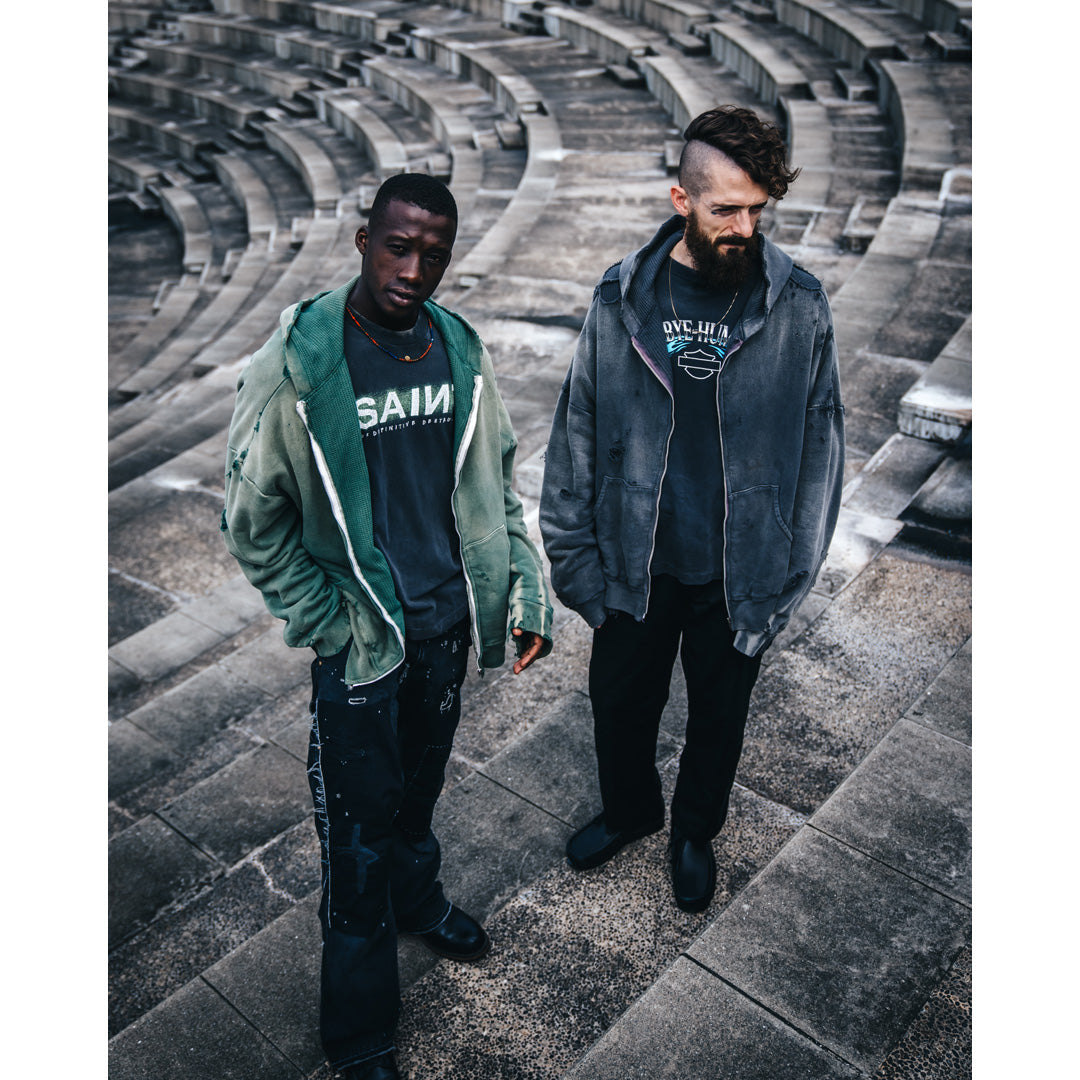 Saint Mxxxxxx (Saint Michael) HOODIE DBL-FC ZIP GREEN SM-YS1-0000