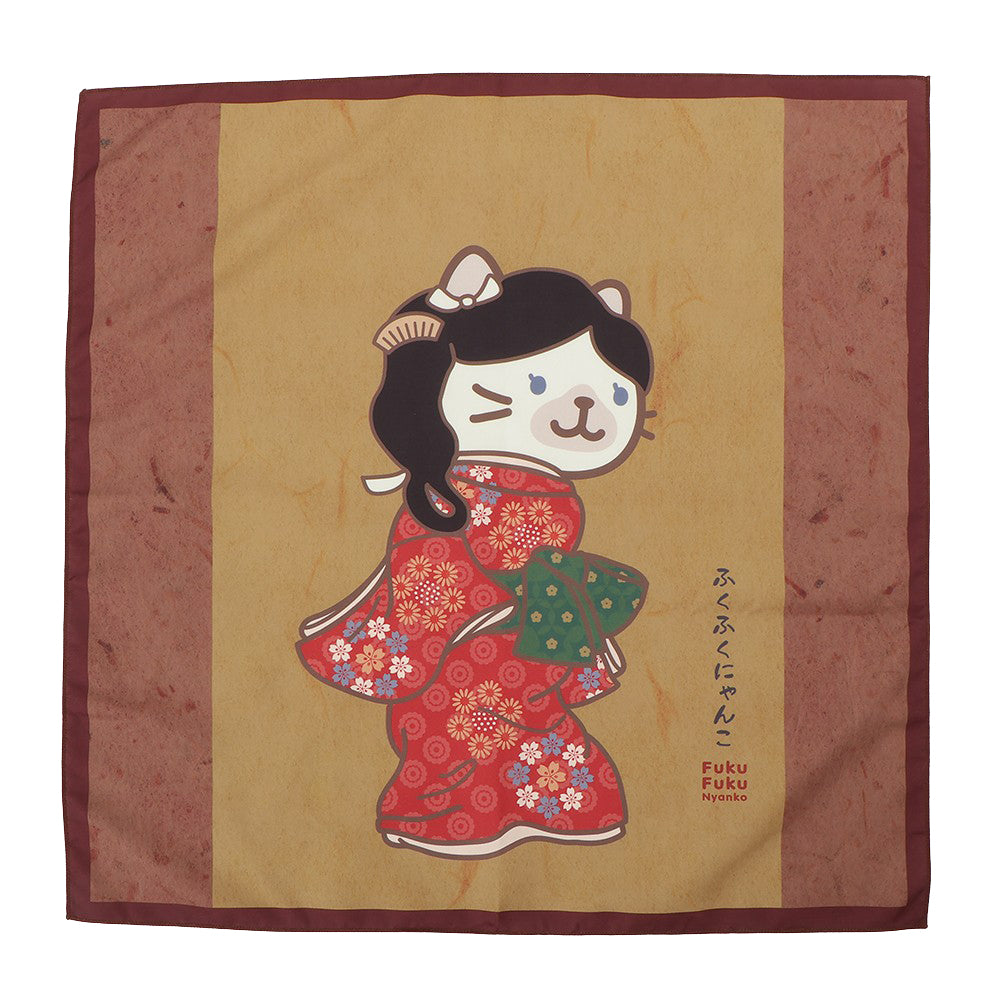 ふくふくにゃんこ 日本画風風呂敷【ガチャガチャ販売】 – HAPiNS