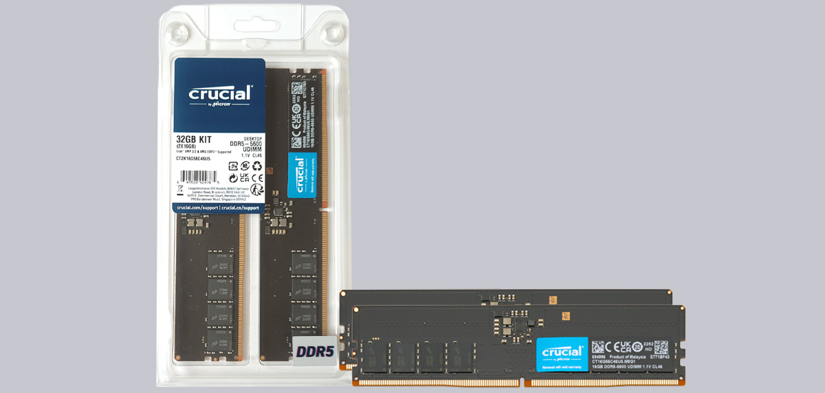 Crucial 32GB DDR5 2x 16GB DDR5-5600 RAM Review