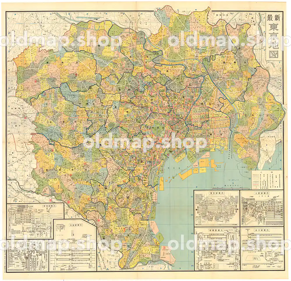 最新東京全図 昭和34年(1959) – 古地図 – 古地図素材データの