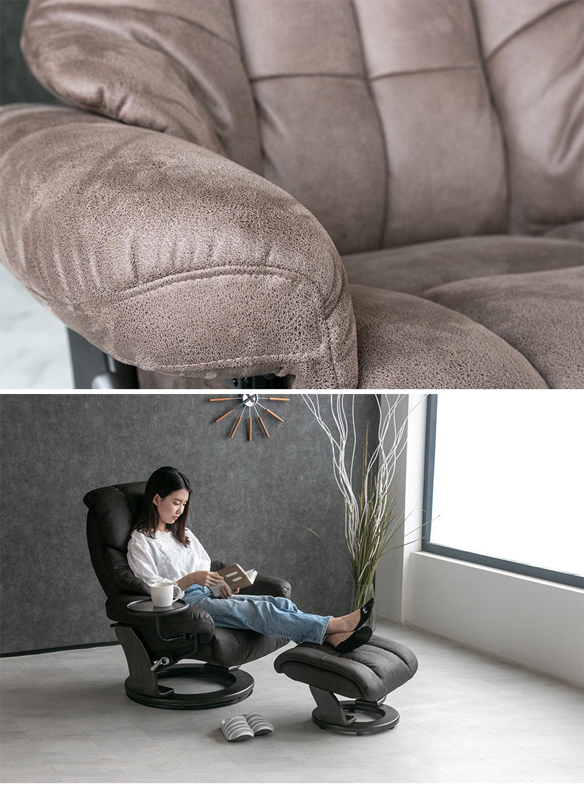 lushroom パーソナルチェア リクライニングチェア オットマン付き