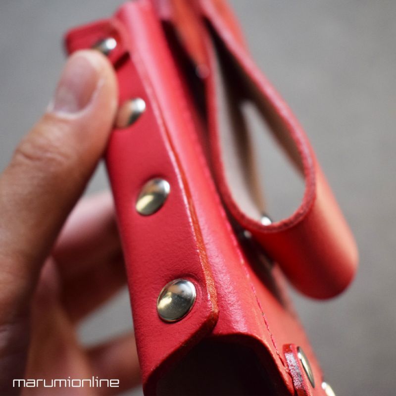 限定 赤備え 鳶壱 LX-15RED 牛革工具差し ボックス型 マルチケース