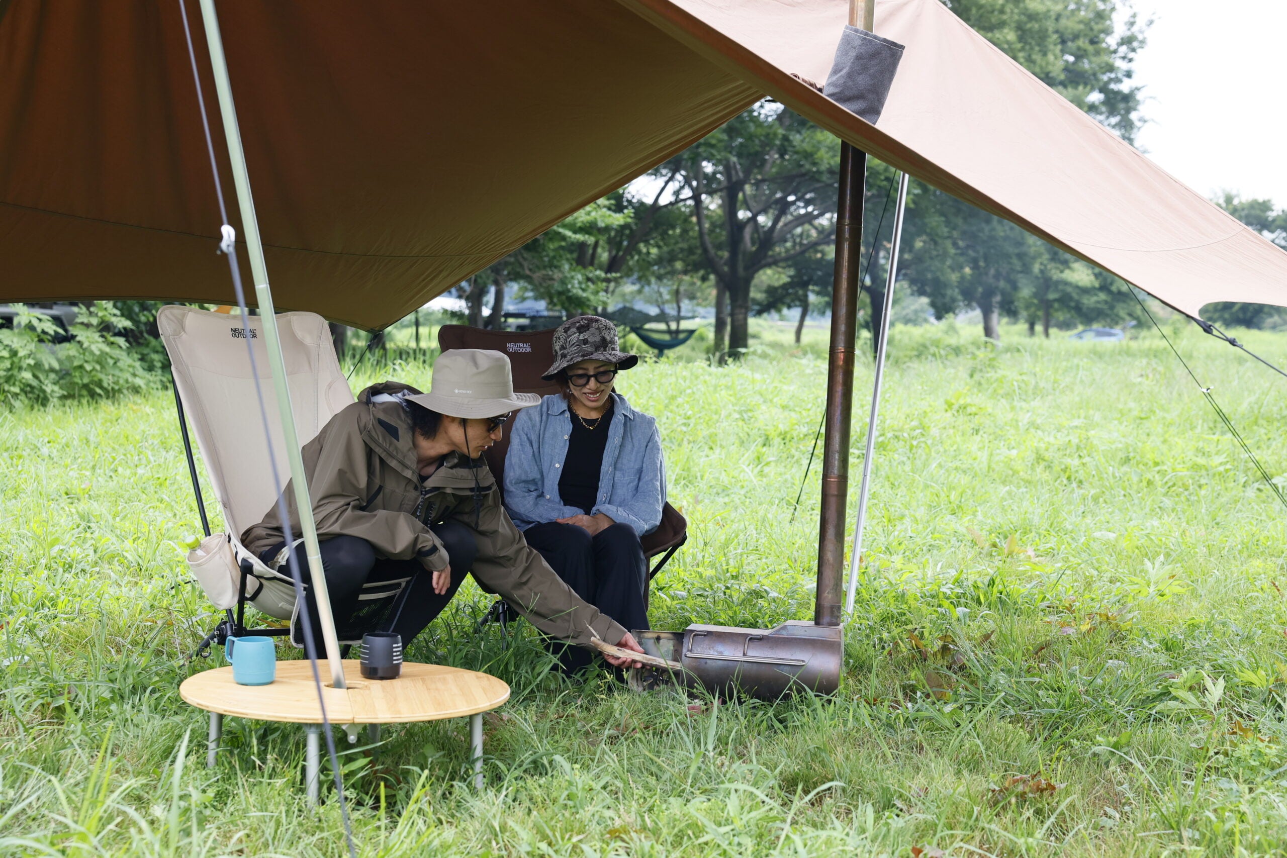 NEUTRAL OUTDOOR アウトドア TCタープ3.0 チムニー NT-TA12 ブラウン