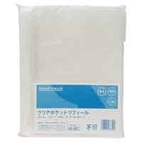 スマートオフィス】再生クリアポケット0.06mm100枚 D134J スマートバリュー