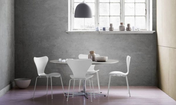 セブンチェア 3107 / カラードアッシュ ホワイト / ホワイト脚FRITZ