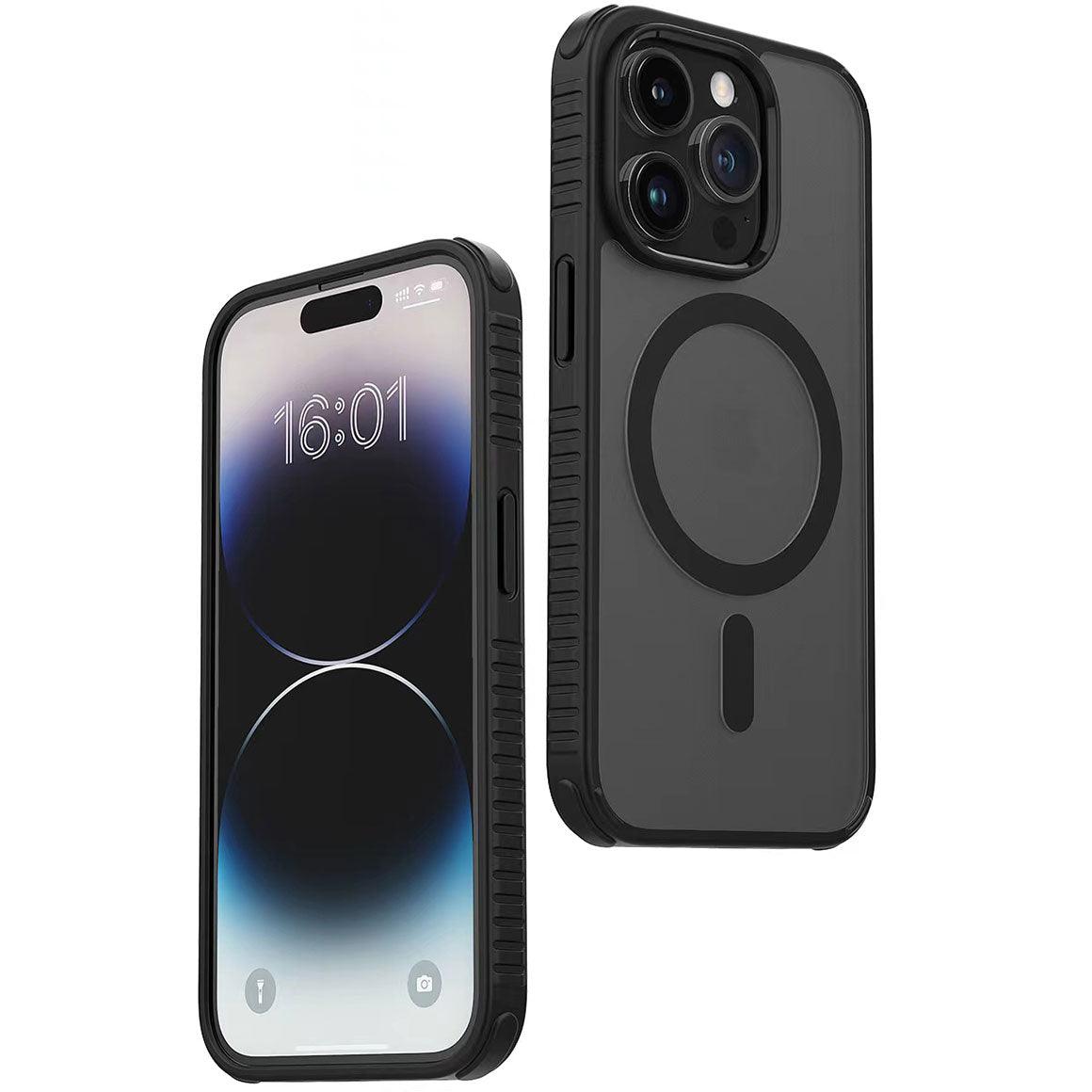 Matte Black iPhone 14 Pro Max Case: Slim, Drop-Proof & Magnetic