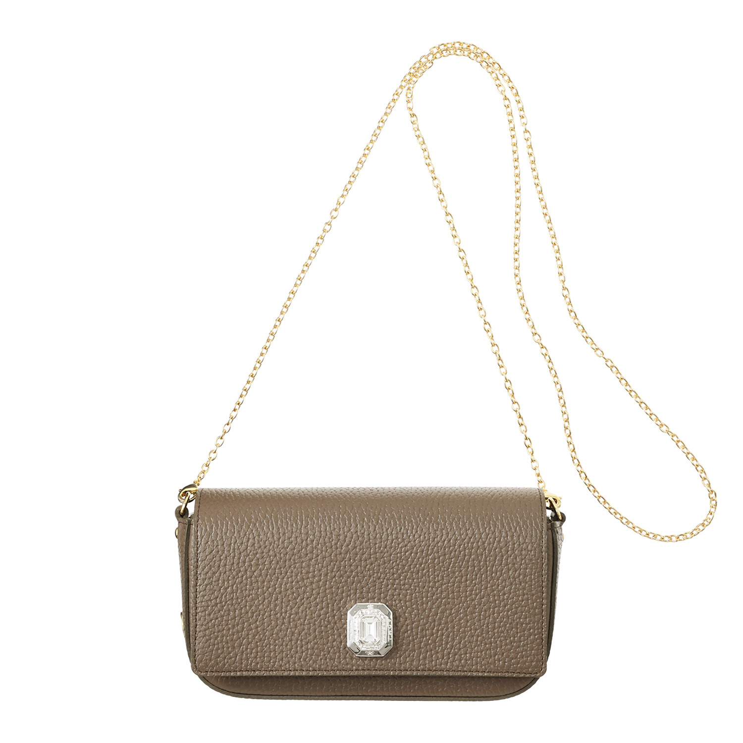 エーディーエムジェイ 牛革シュリンク型押し 2ウェイ ミニショルダー