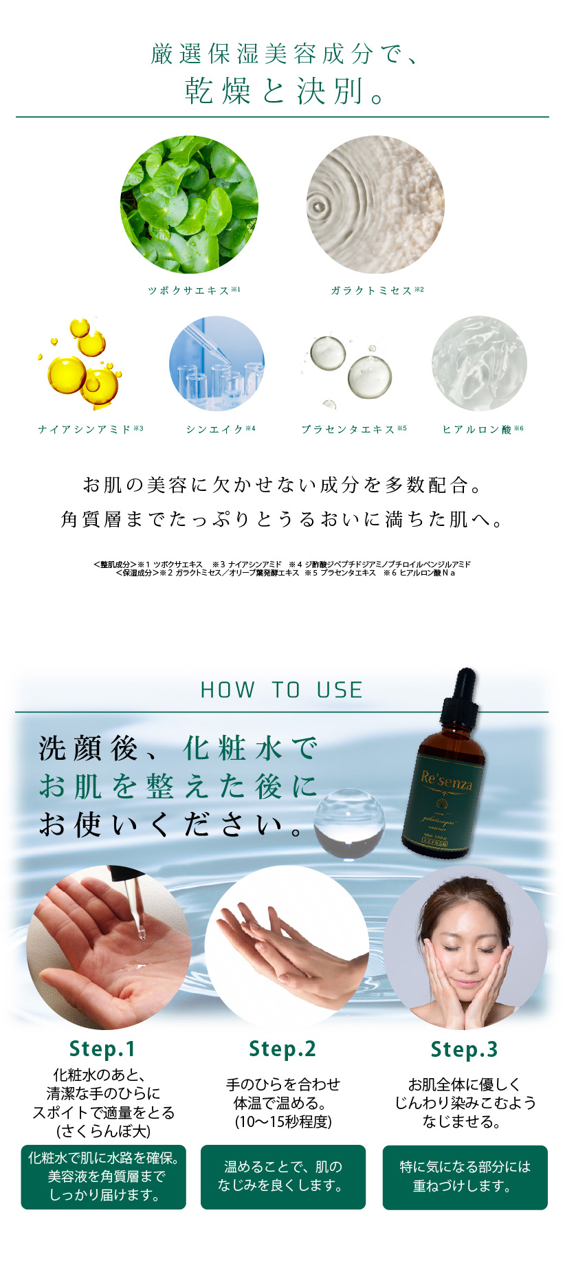 Re'senza CICA＆ガラクトミセス エッセンス 美容液 リセンザ｜HORIZON
