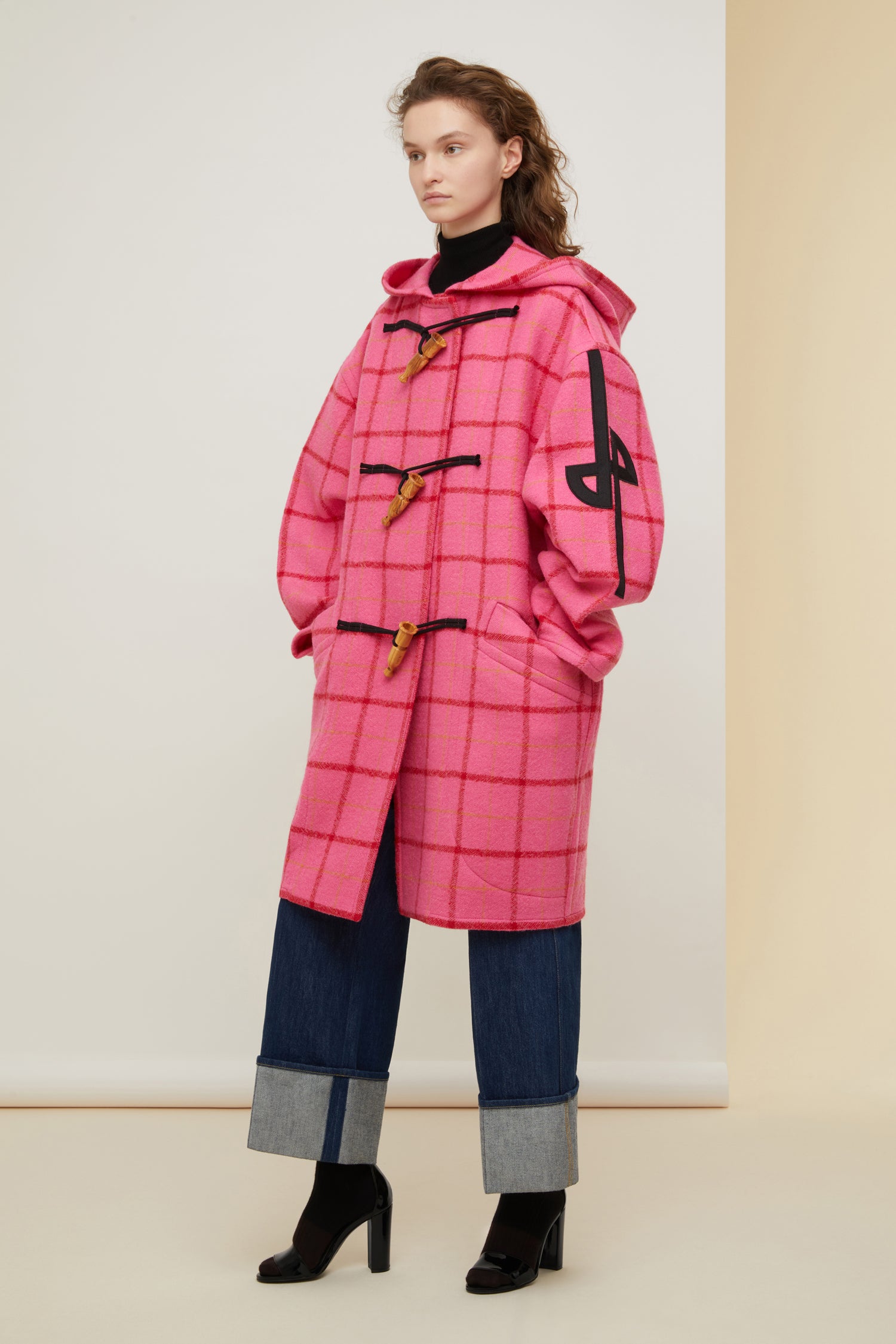 Patou | チェック ウール ダッフルコート