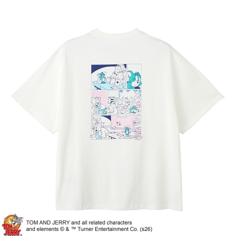 TOM and JERRY / トムとジェリー Tシャツ オフホワイト (ビッグ)(オフ