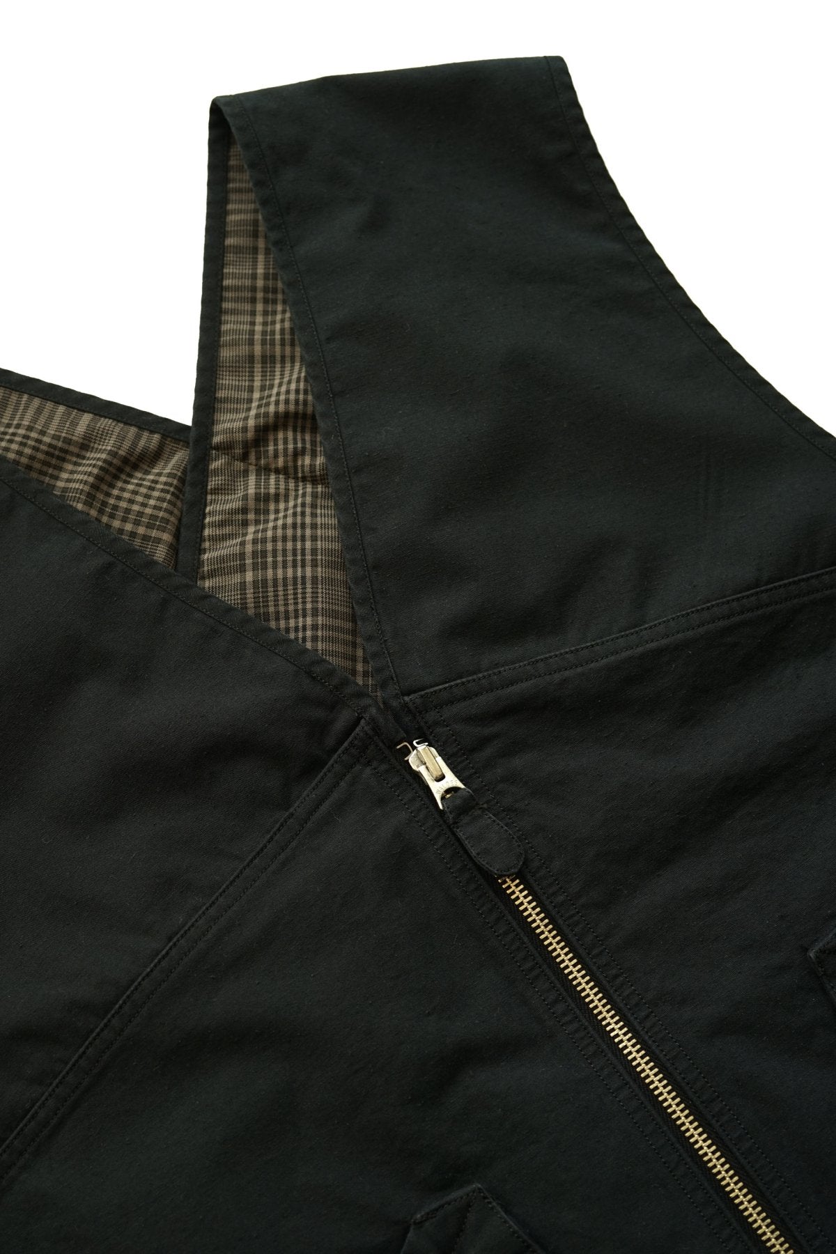 OLD JOE - PATINA NEP CLOTH FILED VEST -BLACK – PHAETON