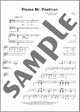 合唱/ボーカル楽譜】Please Mr. Postman / Carpenters/The Beatles/The