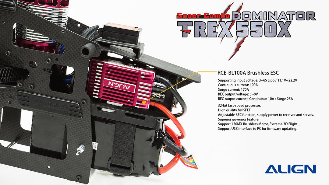 Align T-REX 550X Dominator Super Combo w/DS820M/DS825M HV Servos