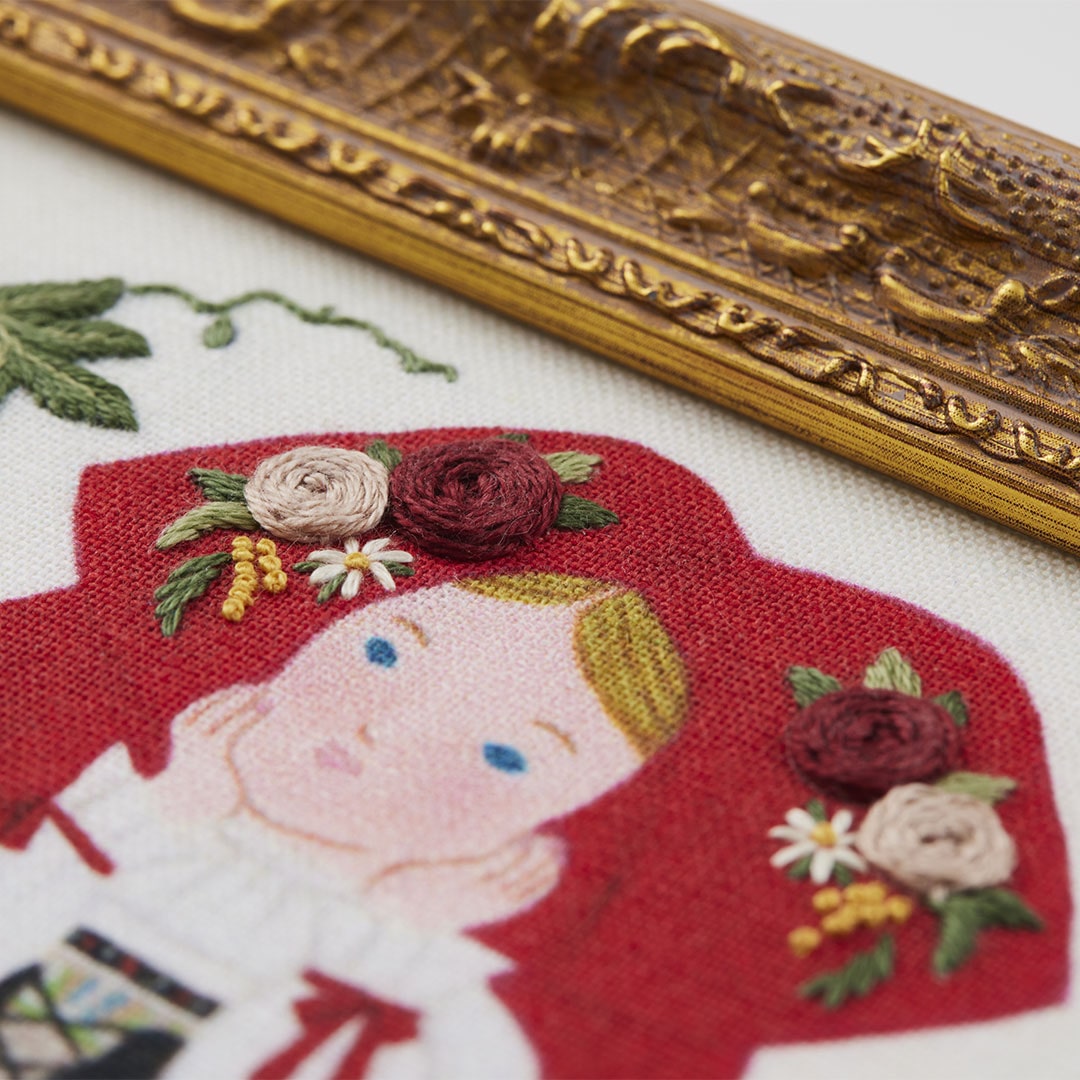 柏木リエさん×bitteさん 民族衣装の刺繍フレーム「フランス」: キット