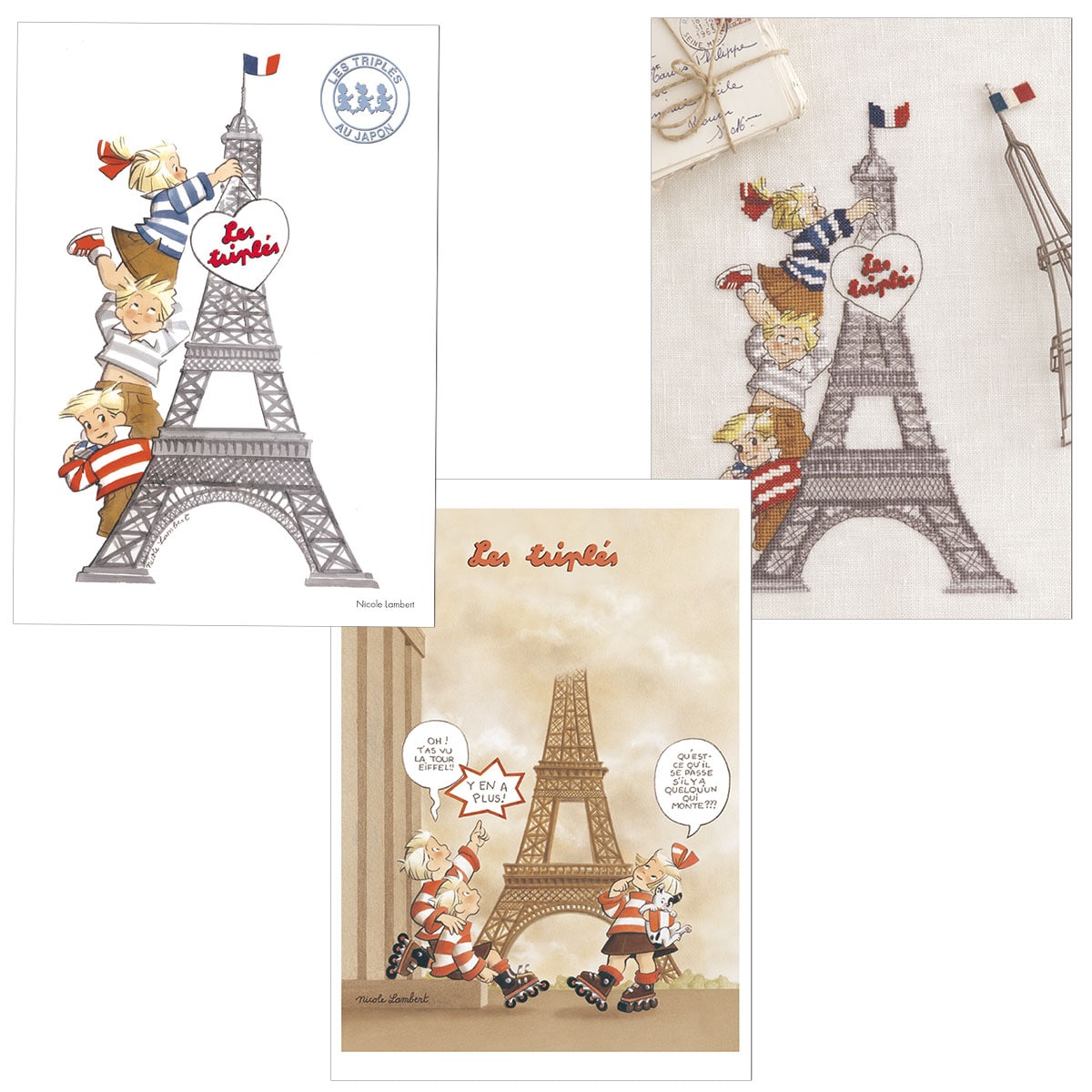 Les triple パリのみつごちゃん オリジナルポストカード12枚セット
